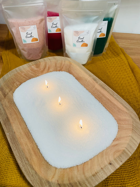 Natural Sand Wax Candles- Unscented